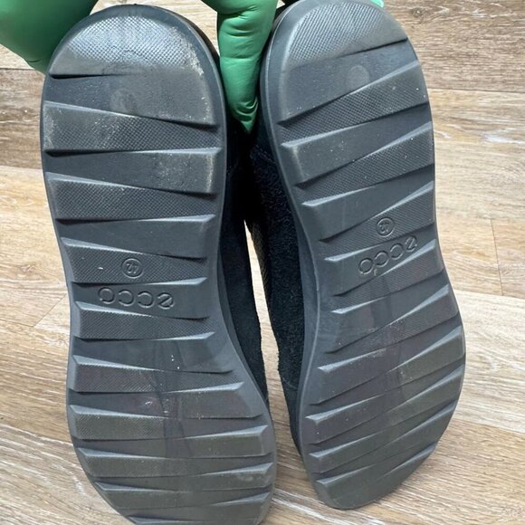 Ecco Cayla Black Leather Lace Up Sneakers Women's Size EU 42 - Picture 4 of 6